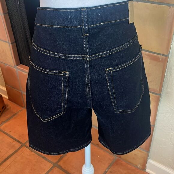 Zara Indigo Denim Bermuda Shorts, size 32 - Picture 4 of 7